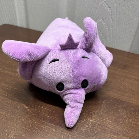 Bun Bun Purple Elephant 8" Stuffed Animal Plush Stackable 2014 Approx. 6" - Picture 2 of 7